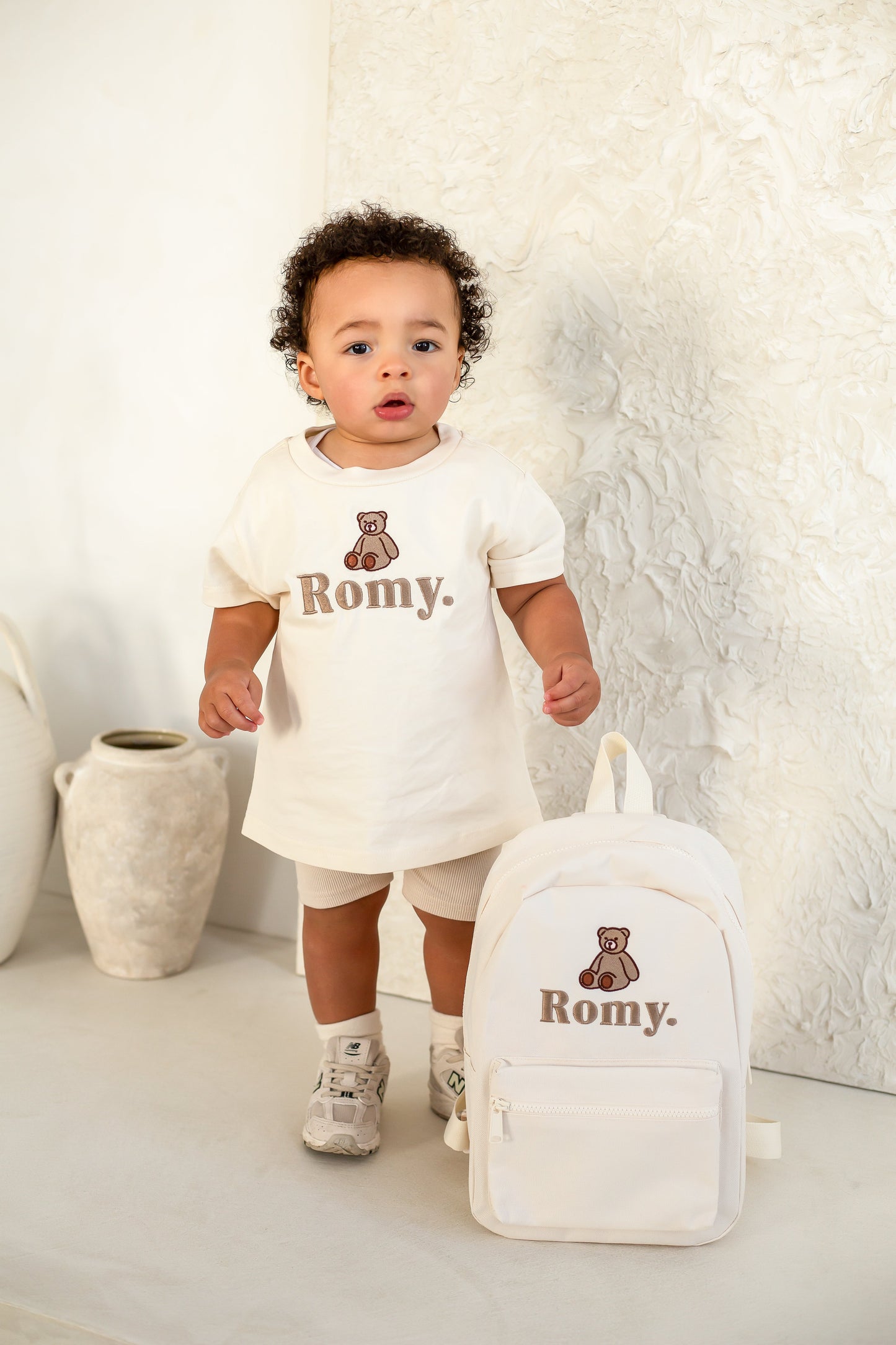 Mini Backpack - Bear Embroidered