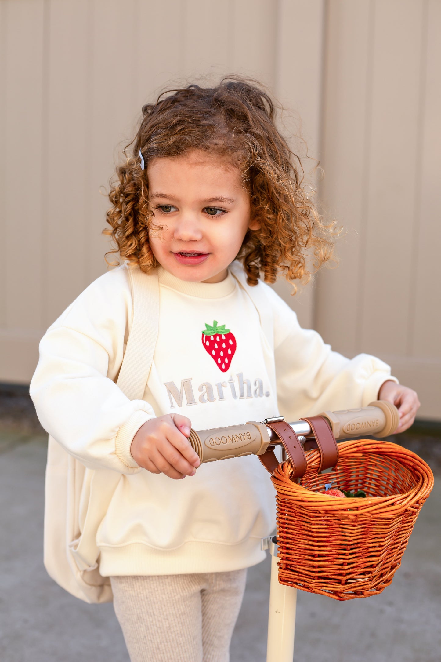 Mini Backpack - Strawberry Embroidered