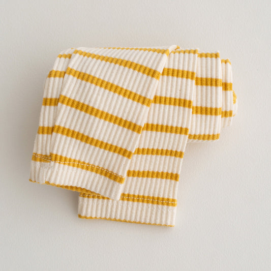 Yellow striped Ribbed Leggings