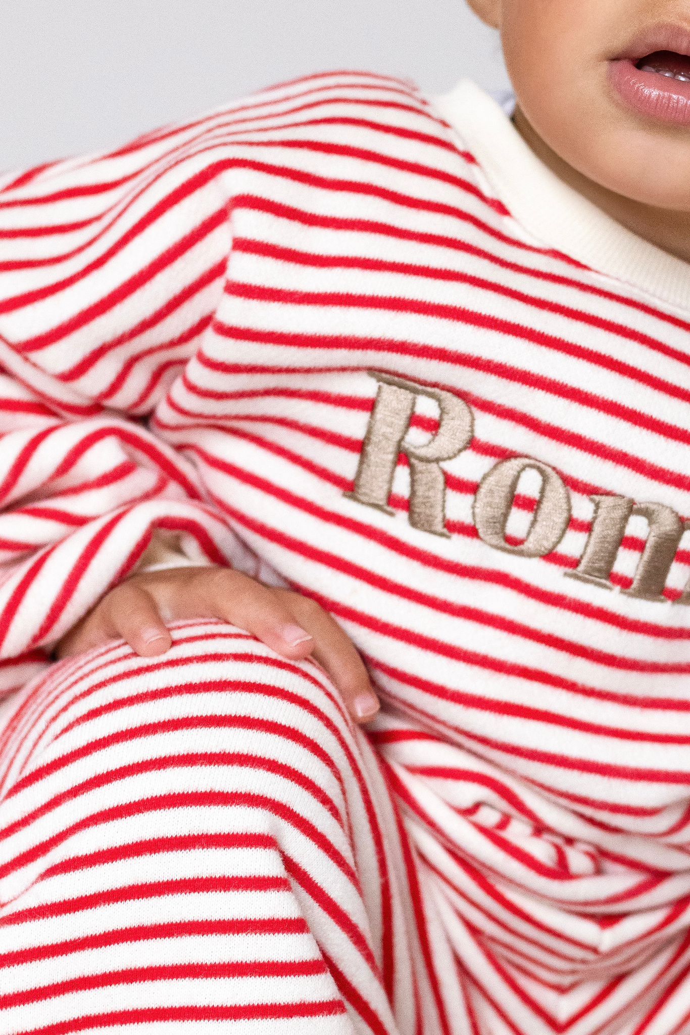 FLEECE Oversized Name Stripe Tracksuit - Embroidered