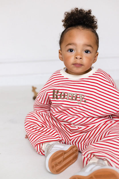 FLEECE Oversized Name Stripe Tracksuit - Embroidered