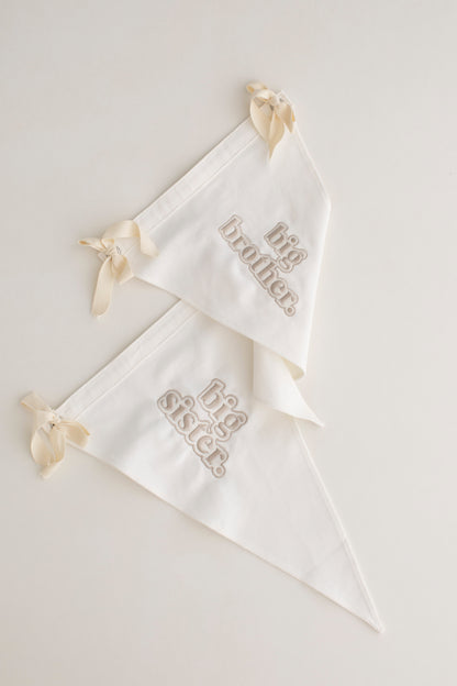 Sibling Wall Flag Banner - Embroidered