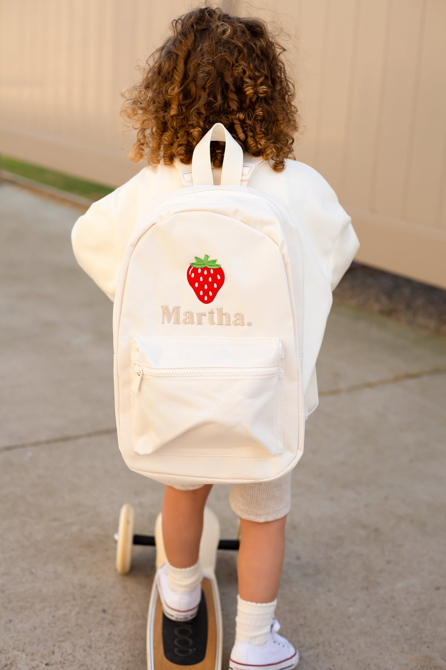 Mini Backpack - Strawberry Embroidered