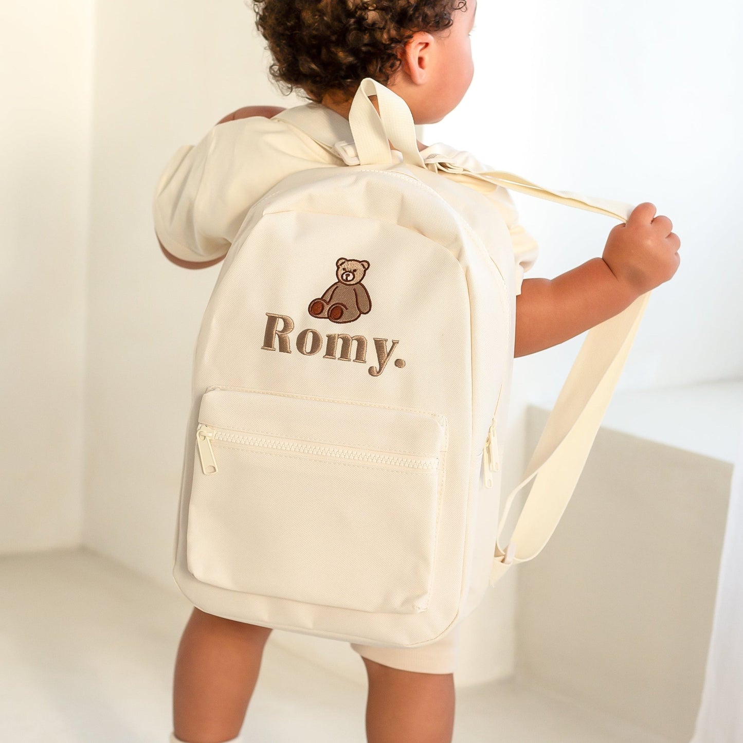 Mini Backpack - Bear Embroidered