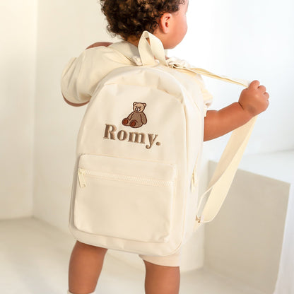 Mini Backpack - Bear Embroidered
