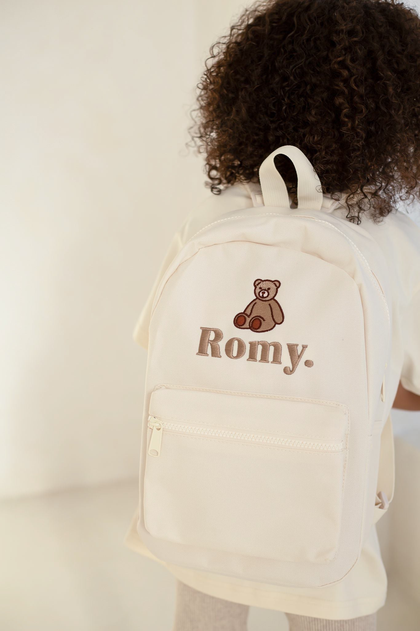 Mini Backpack - Bear Embroidered