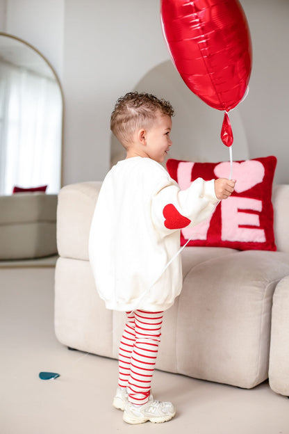 Fleece Vanilla Heart Sweatshirt - Embroidered (name)