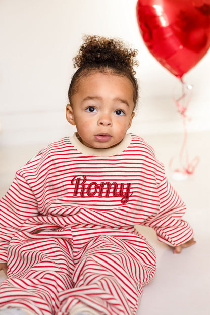 Oversized Name Stripe Tracksuit - Embroidered