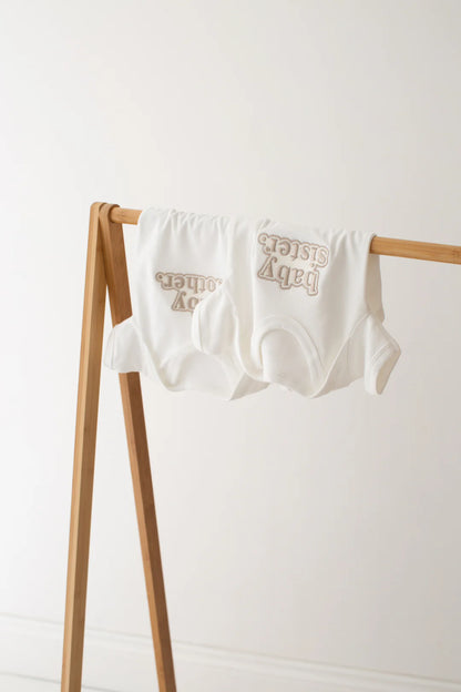 BABY SIBLING BABYGROW - EMBROIDERED