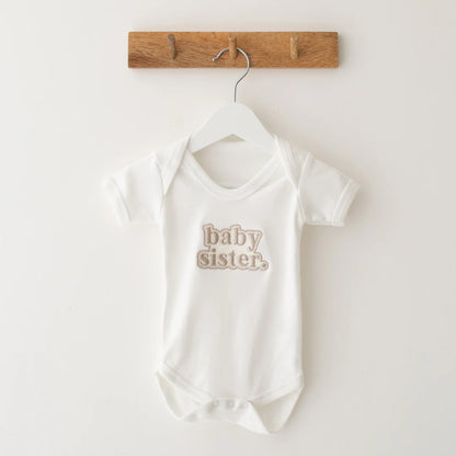 BABY SIBLING BABYGROW - EMBROIDERED